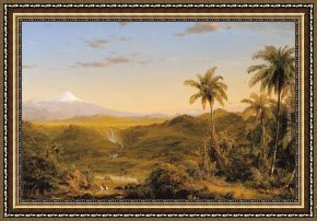 A View of The Forum Framed Paintings - View of Cotopaxi by Frederic Edwin Church
