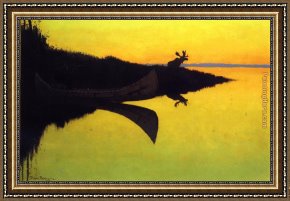 Comming to The Call Framed Paintings - Comming to the Call by Frederic Remington