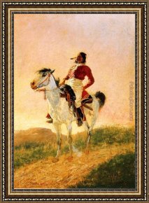 Figure Modern Framed Paintings - Modern Comanche by Frederic Remington