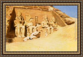 Frederick Arthur Bridgman Framed Paintings - Abu Simbel by Frederick Arthur Bridgman