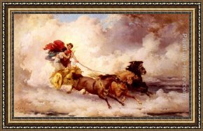 Frederick Arthur Bridgman Framed Paintings - Apollon Enlevant Cyrene by Frederick Arthur Bridgman