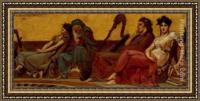 Design for The Grande Galerie in The Louvre Framed Paintings - Design for the decoration of an Aeolian Harp by Frederick Arthur Bridgman