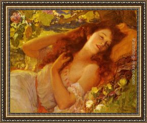 Frederick Arthur Bridgman Framed Paintings - Dolce Far Niente by Frederick Arthur Bridgman