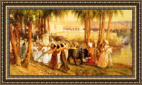 Frederick Arthur Bridgman Framed Paintings - Procession in Honor of Isis by Frederick Arthur Bridgman
