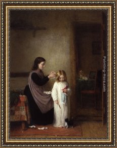 Hardy Framed Paintings - Ready for Bed by Frederick Daniel Hardy