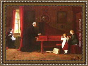 Hardy Framed Paintings - The Piano Tuner by Frederick Daniel Hardy