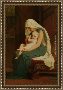 An Algerian Mother And Child Framed Paintings - Mother and Child by Frederick Goodall
