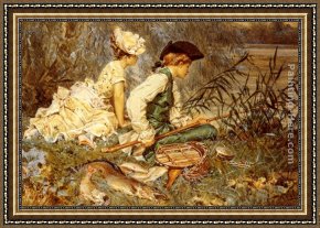 Kaemmerer Framed Paintings - An Afternoon Of Fishing by Frederick Hendrik Kaemmerer