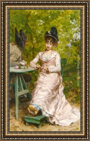 An Interesting Story Framed Paintings - An Interesting Story by Frederick Hendrik Kaemmerer