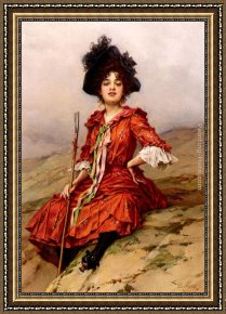 Kaemmerer Framed Paintings - By The Sea by Frederick Hendrik Kaemmerer