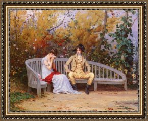 Kaemmerer Framed Paintings - Le Dispute by Frederick Hendrik Kaemmerer
