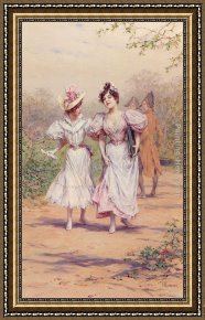 Kaemmerer Framed Paintings - School Belles by Frederick Hendrik Kaemmerer