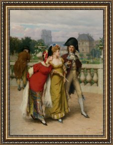 Kaemmerer Framed Paintings - The Promenade by Frederick Hendrik Kaemmerer