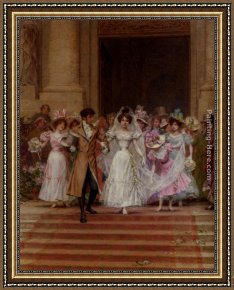 Kaemmerer Framed Paintings - The Wedding, Church Of St. Roch, Paris by Frederick Hendrik Kaemmerer