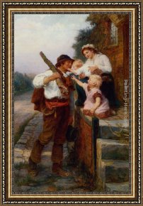 Return Framed Paintings - A Fathers Return by Frederick Morgan