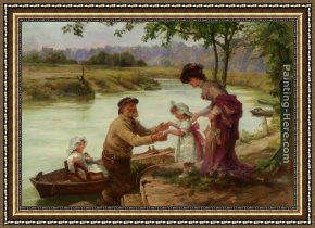 Morgan Framed Paintings - Dainty Fares by Frederick Morgan