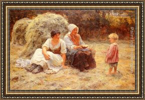 Morgan Framed Paintings - Midday Rest by Frederick Morgan