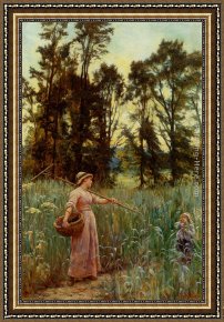 Frederick Framed Paintings - Not Far To Go by Frederick Morgan