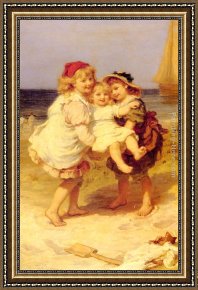 Frederick Framed Paintings - The Danty Chair by Frederick Morgan