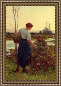 Morgan Framed Paintings - The Harvest by Frederick Morgan