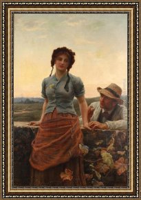 Frederick Framed Paintings - The Proposal by Frederick Morgan