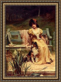 Morgan Framed Paintings - Where Could He Be by Frederick Morgan