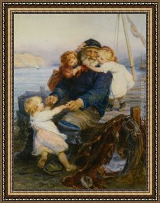 Frederick Framed Paintings - Which One Do You Love Best by Frederick Morgan