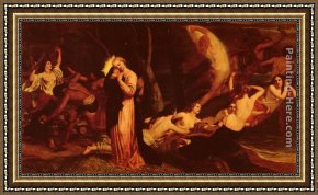 Flight Framed Paintings - Flight of the Pagan Deities by Frederick Richard Pickersgill