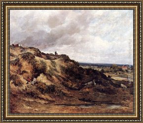 George Frederick Watts Framed Paintings - View Of Hampstead Heath by Frederick Waters Watts