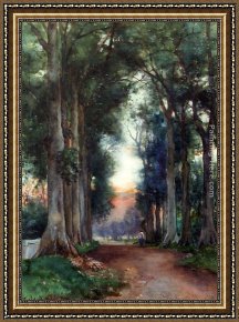 Julius Jacobus Van De Sande Bakhuyzen Framed Paintings - Kanarielaan, Tjandi, Semarang by Fredericus Jacobus Van Rossum Chattel