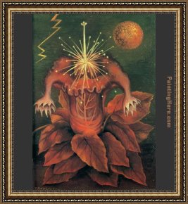 Frida Framed Paintings - Flower of Life by Frida Kahlo