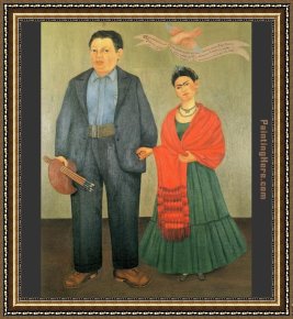 Rivera Framed Paintings - Frida and Diego Rivera by Frida Kahlo