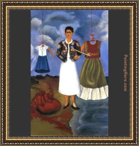 Frida Framed Paintings - Memory by Frida Kahlo