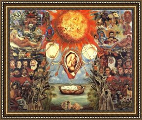 Frida Framed Paintings - Moses by Frida Kahlo