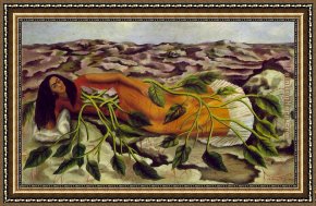 Roots Framed Paintings - Roots by Frida Kahlo