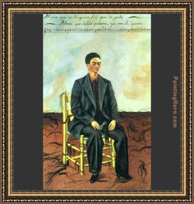 Cleopatra Testing Poisons on Condemned Prisoners Cropped Framed Paintings - Self Portrait with Cropped Hair by Frida Kahlo
