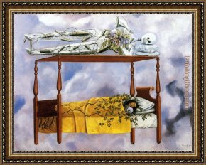 Street of Dreams Framed Paintings - The Dream by Frida Kahlo