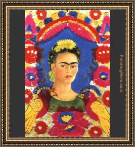 Frida Framed Paintings - The Frame by Frida Kahlo