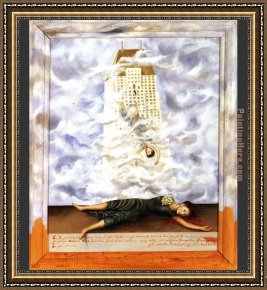 Frida Framed Paintings - The Suicide of Dorothy Hale by Frida Kahlo