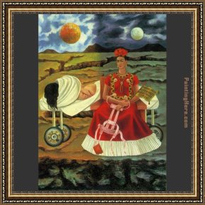 Frida Framed Paintings - Tree of Hope by Frida Kahlo