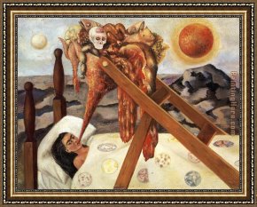 Frida Framed Paintings - Without Hope by Frida Kahlo
