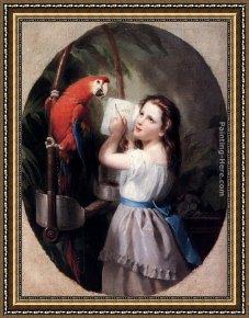 Lessons Learned by Eyears Framed Paintings - The Lesson by Fritz Zuber-Buhler