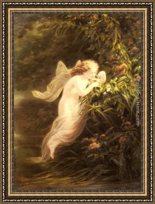 Spirits at Play II Framed Paintings - The Spirit of the Morning by Fritz Zuber-Buhler