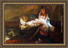 Garmash Framed Paintings - CONTEMPLATION by Garmash