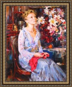 Delicate Framed Paintings - DELICATE BEAUTY by Garmash