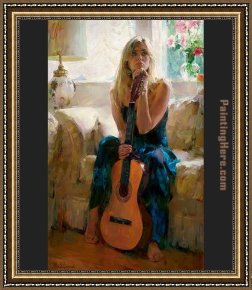 Hamlet Play Scene Framed Paintings - Guitar Play by Garmash