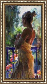 A Moment of Comfort Framed Paintings - HER MOMENT by Garmash