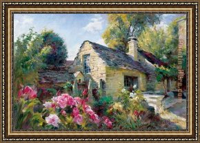 Garmash Framed Paintings - La Maison De Provence by Garmash