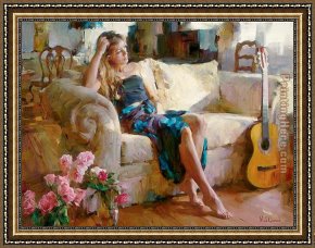 Ducks on a Riverbank on a Sunny Afternoon Framed Paintings - Music in the Afternoon by Garmash