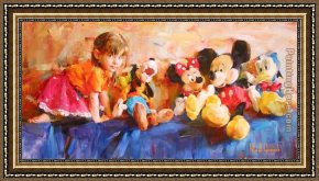 The Boating Party Lunch I Framed Paintings - PARTY OF FIVE by Garmash